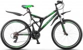 Велосипед 26' двухподвес STELS CROSSWIND черный/салатовый 21 ск.